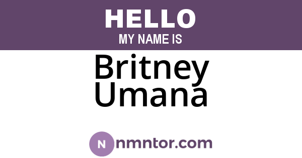 Britney Umana