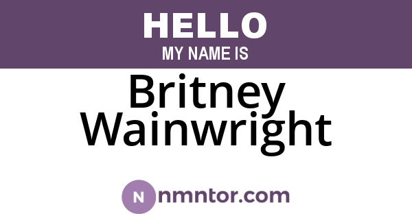 Britney Wainwright
