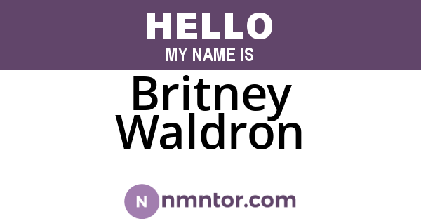 Britney Waldron