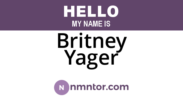 Britney Yager