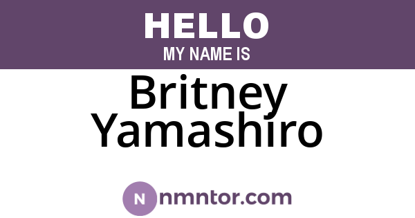 Britney Yamashiro