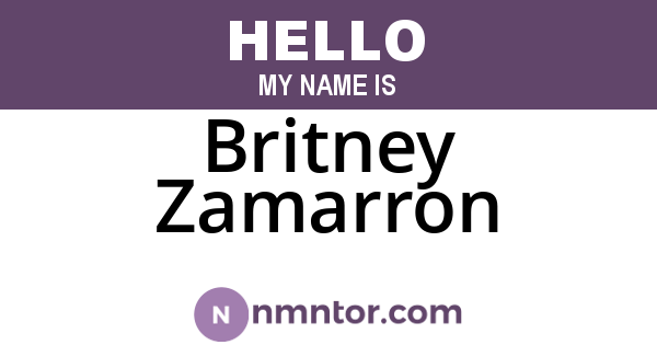 Britney Zamarron