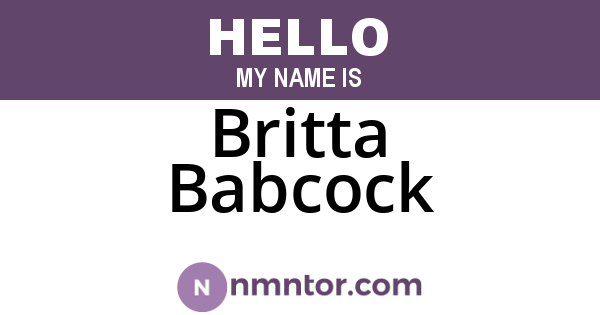 Britta Babcock