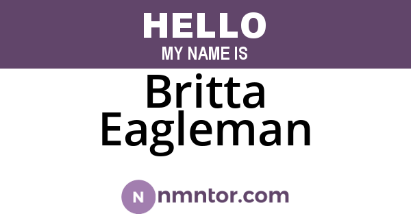 Britta Eagleman