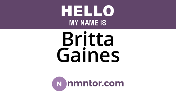 Britta Gaines