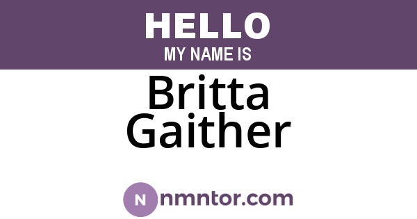 Britta Gaither