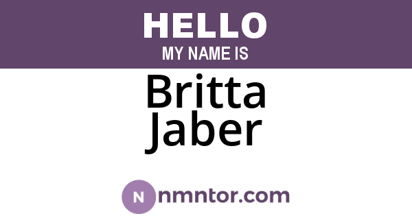 Britta Jaber