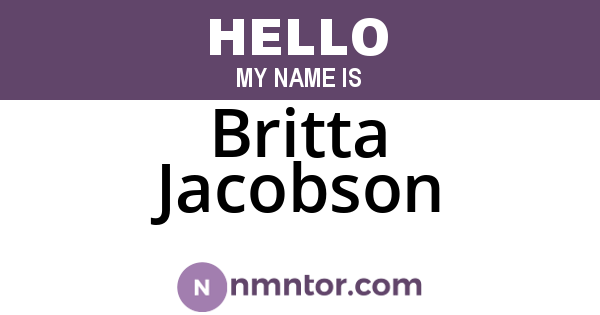 Britta Jacobson