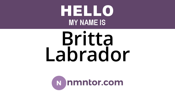 Britta Labrador