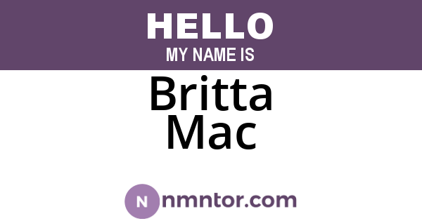 Britta Mac