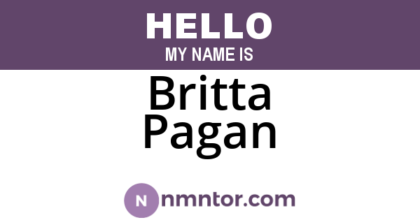 Britta Pagan