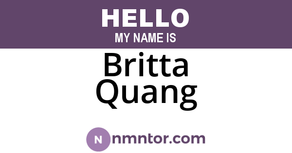 Britta Quang