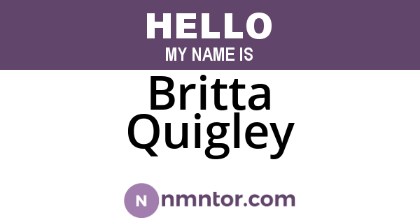 Britta Quigley