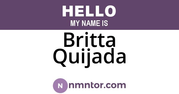 Britta Quijada