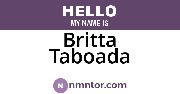 Britta Taboada