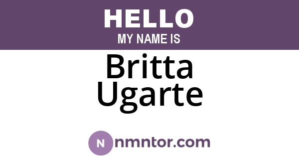 Britta Ugarte