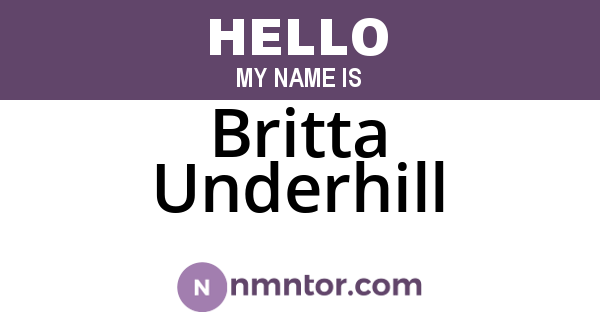Britta Underhill