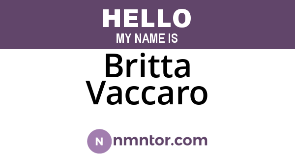 Britta Vaccaro