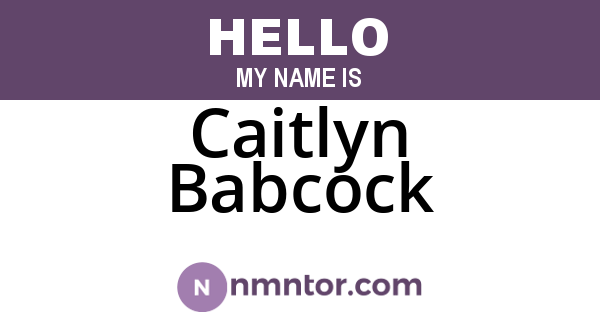 Caitlyn Babcock