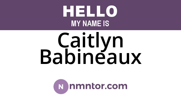 Caitlyn Babineaux