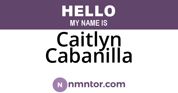 Caitlyn Cabanilla