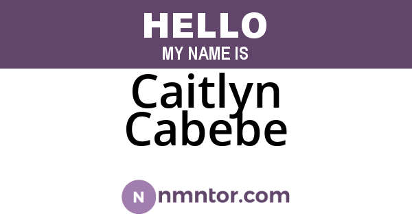 Caitlyn Cabebe