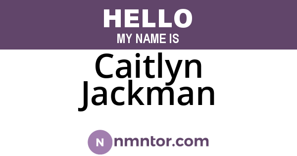 Caitlyn Jackman