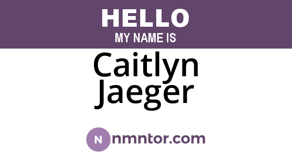 Caitlyn Jaeger