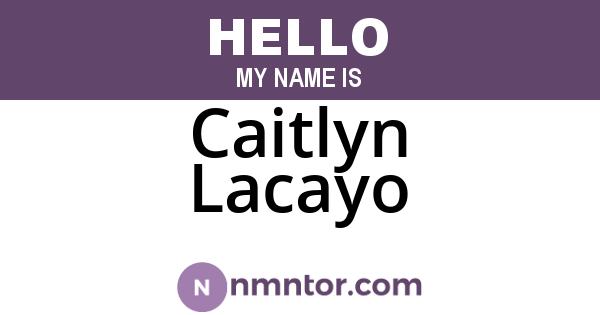 Caitlyn Lacayo