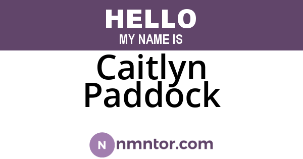 Caitlyn Paddock