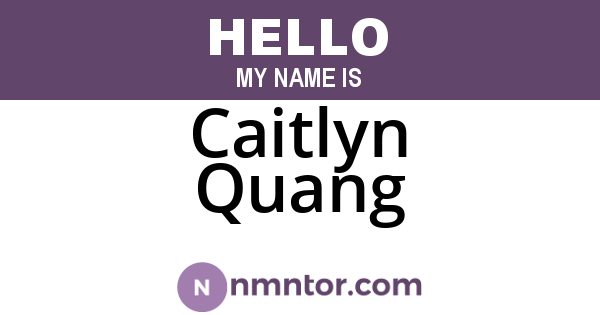 Caitlyn Quang