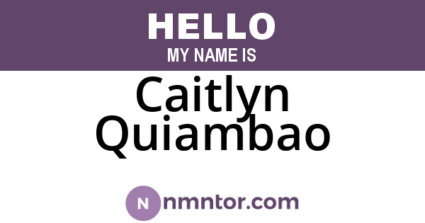 Caitlyn Quiambao