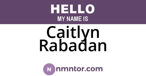 Caitlyn Rabadan