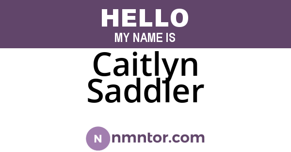 Caitlyn Saddler