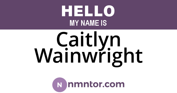 Caitlyn Wainwright