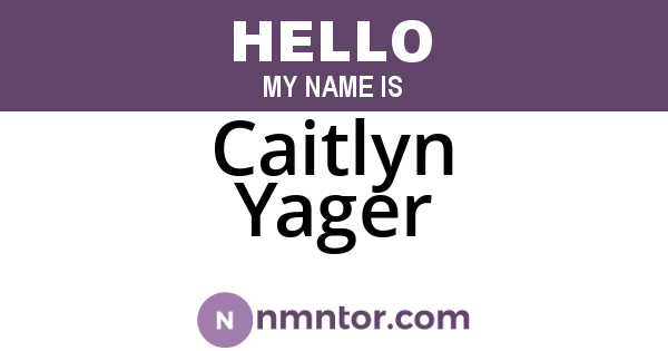Caitlyn Yager