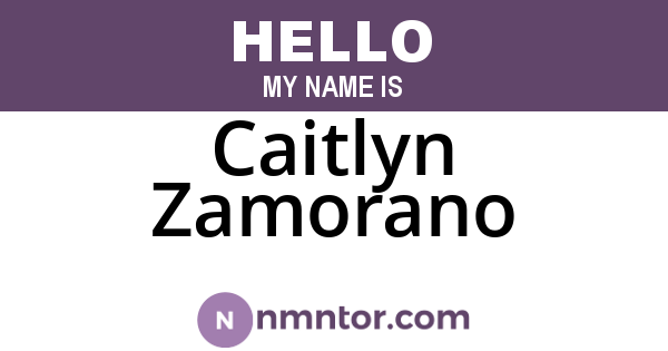 Caitlyn Zamorano