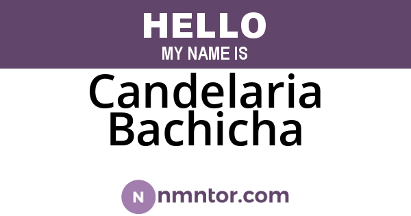 Candelaria Bachicha