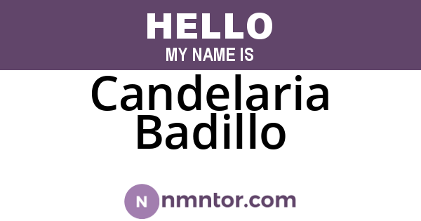 Candelaria Badillo