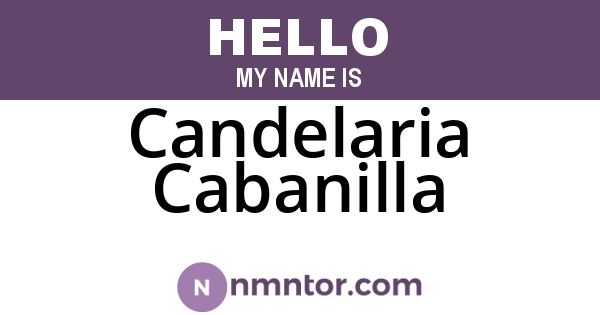 Candelaria Cabanilla