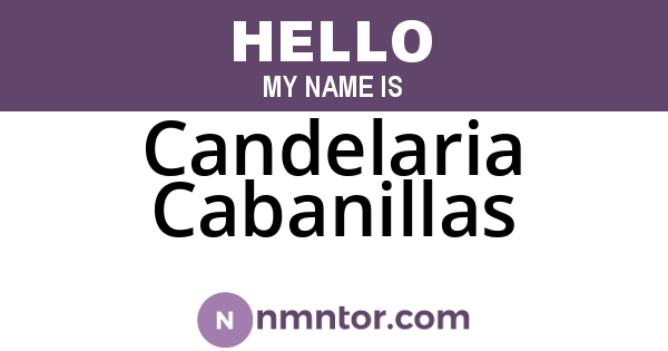 Candelaria Cabanillas