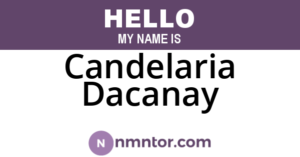 Candelaria Dacanay