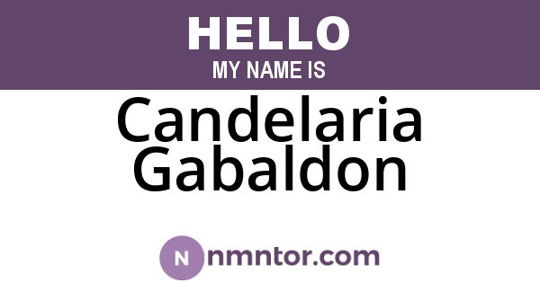 Candelaria Gabaldon
