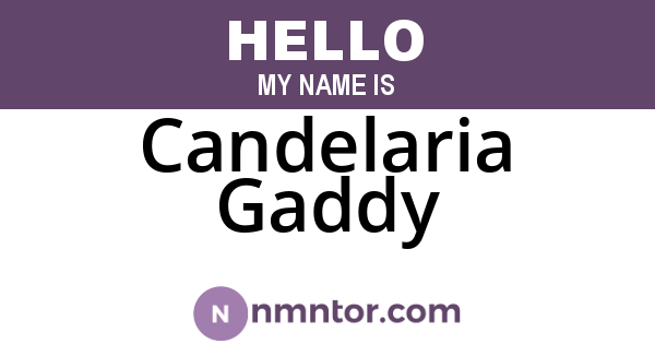 Candelaria Gaddy
