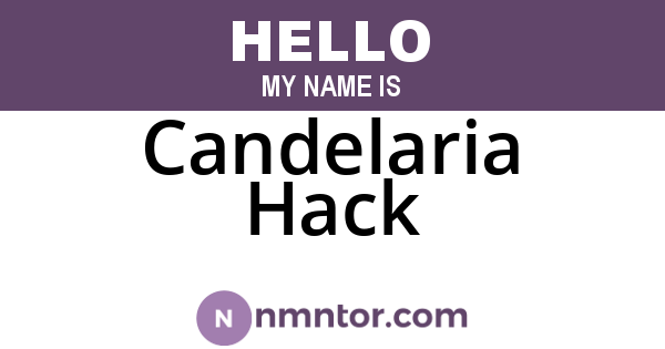 Candelaria Hack
