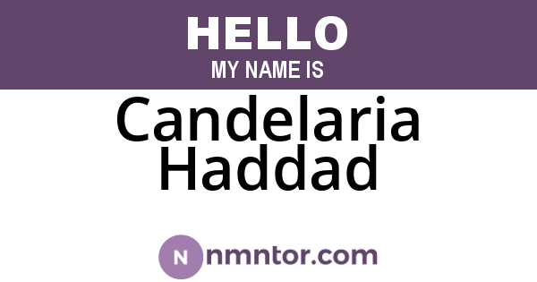 Candelaria Haddad