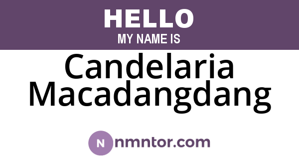 Candelaria Macadangdang