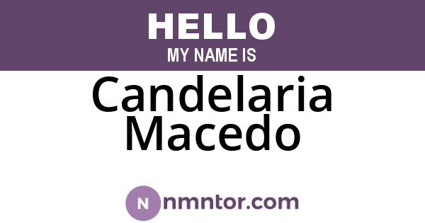 Candelaria Macedo