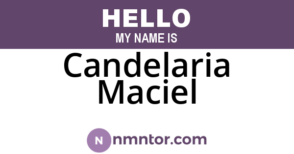 Candelaria Maciel