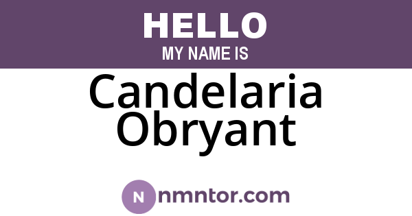Candelaria Obryant